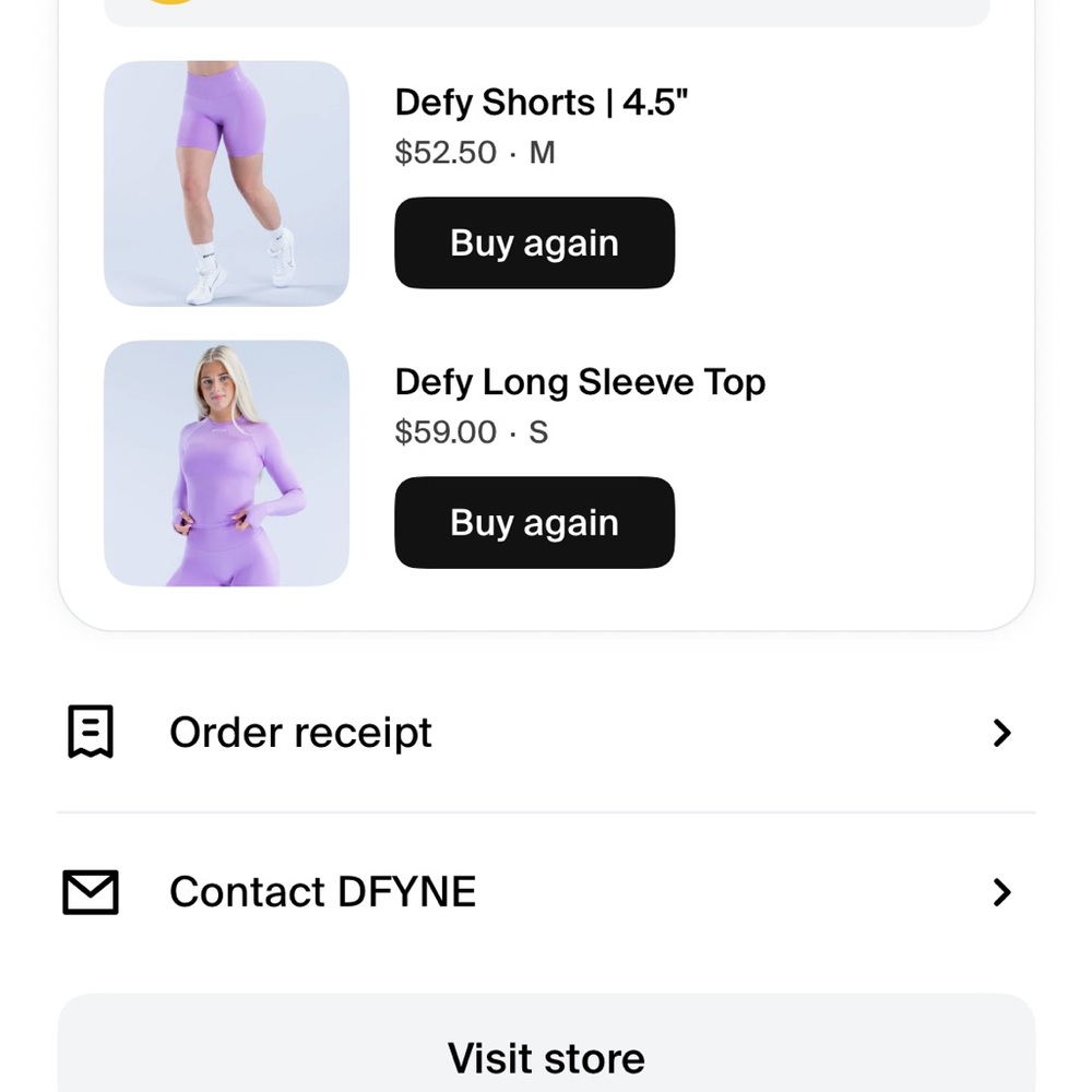 DFYNE Women's Purple Defy Long Sleeve Top and Shorts Set